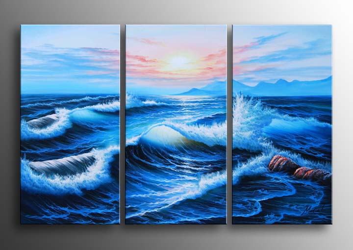 A5 - 60" FRAMED ABSTRACT MODERN Landscape ART OIL PAINTING