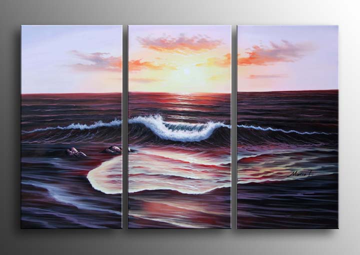A6 - 60" FRAMED ABSTRACT MODERN Landscape ART OIL PAINTING