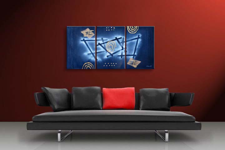 B037 - 72" FRAMED abstract art gallery ORIGINAL oil PAINTING 