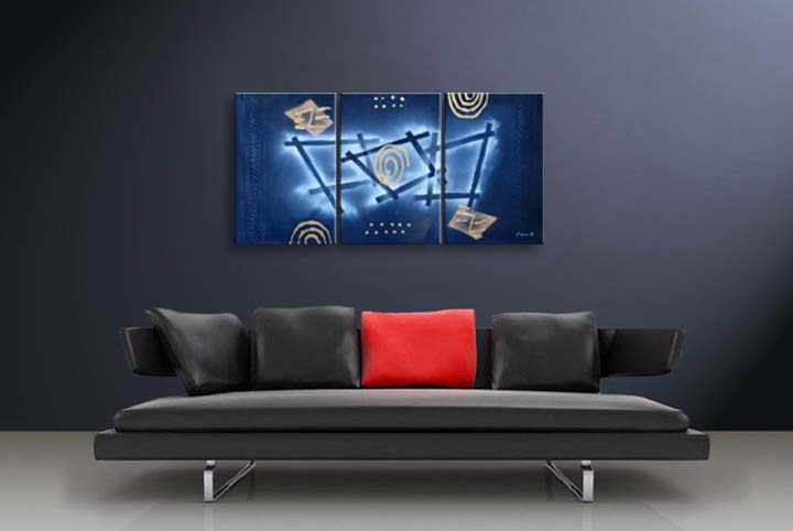 B037 - 72" FRAMED abstract art gallery ORIGINAL oil PAINTING 