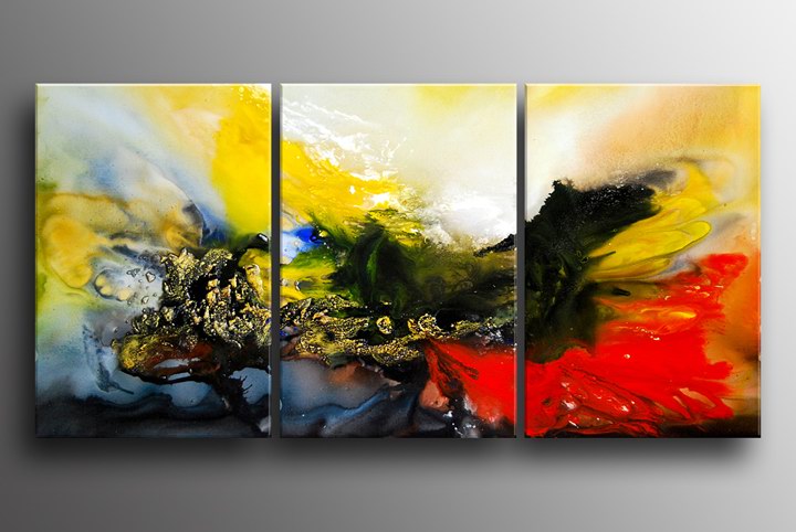 B145 - 72" FRAMED ORIGINAL MODERN ABSTRACT ART OIL PAINTING