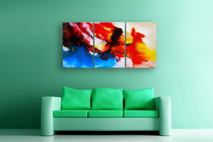B176 - 72" 72" FRAMED ORIGINAL MODERN ART ABSTRACT OIL PAINTING