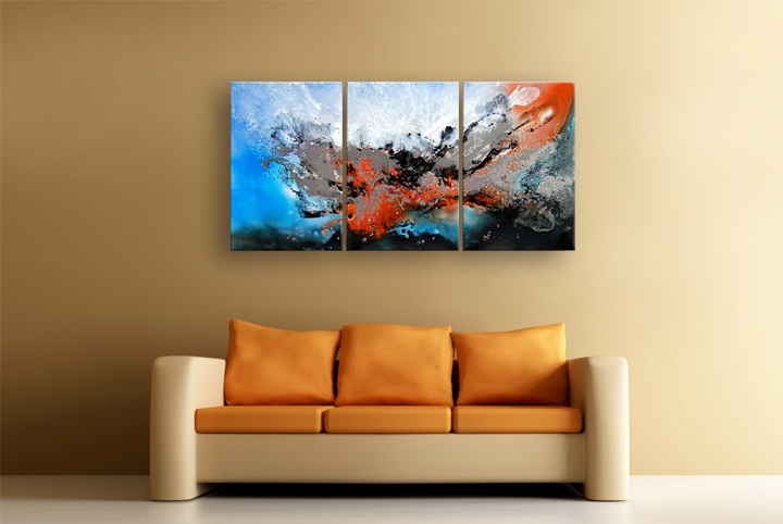 B186 - 72" 72" FRAMED ORIGINAL MODERN ART ABSTRACT OIL PAINTING