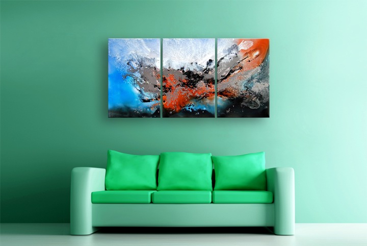 B186 - 72" 72" FRAMED ORIGINAL MODERN ART ABSTRACT OIL PAINTING