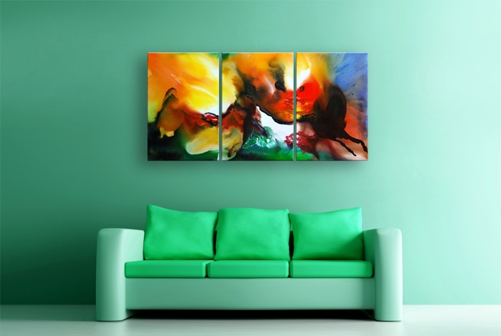 B187 - 72" 72" FRAMED ORIGINAL MODERN ART ABSTRACT OIL PAINTING