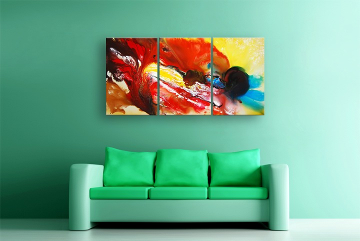 B189 - 72" 72" FRAMED ORIGINAL MODERN ART ABSTRACT OIL PAINTING