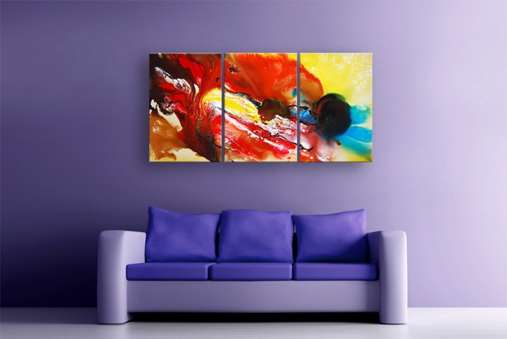 B189 - 72" 72" FRAMED ORIGINAL MODERN ART ABSTRACT OIL PAINTING
