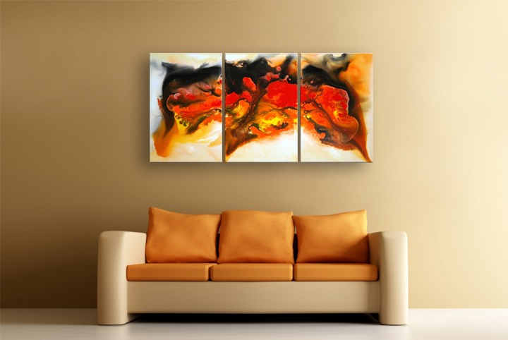 B193 - 72" 72" FRAMED ORIGINAL MODERN ART ABSTRACT OIL PAINTING