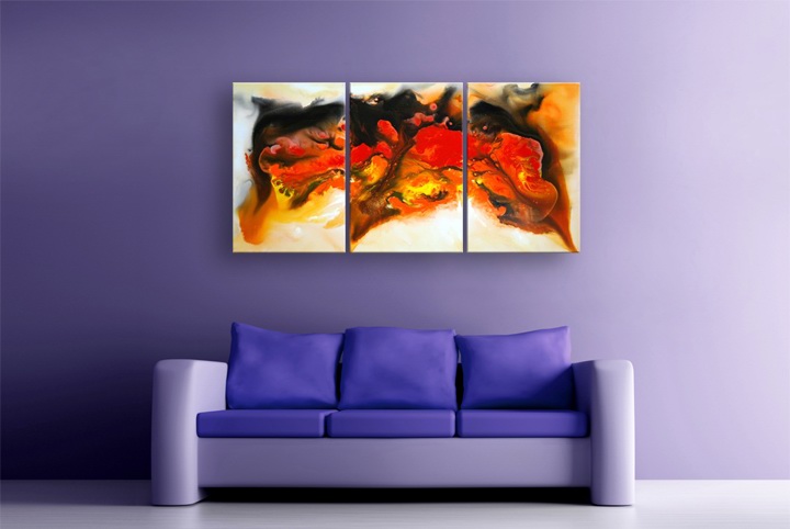 B193 - 72" 72" FRAMED ORIGINAL MODERN ART ABSTRACT OIL PAINTING