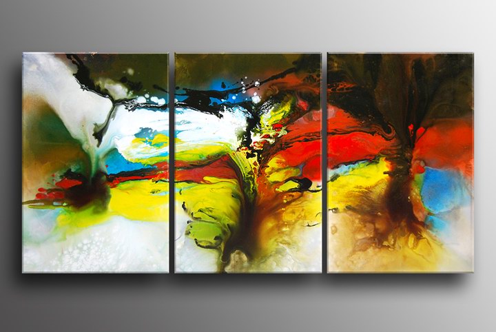 B231 - 72" FRAMED ORIGINAL MODERN ABSTRACT ART OIL PAINTING