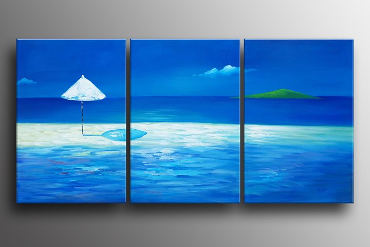B245 - 72" FRAMED ORIGINAL MODERN ABSTRACT ART OIL PAINTING