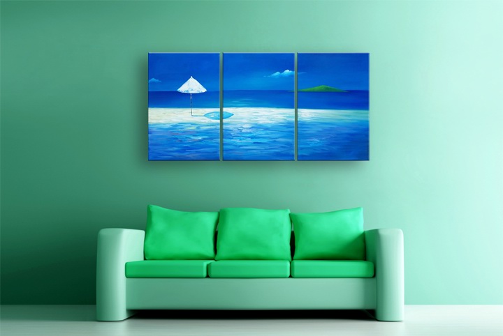 B245 - 72" FRAMED ORIGINAL MODERN ABSTRACT ART OIL PAINTING