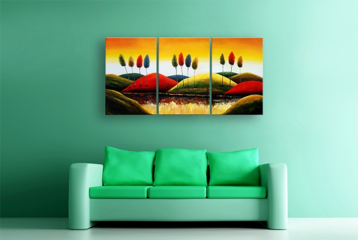 B246 - 72" FRAMED ORIGINAL MODERN ABSTRACT ART OIL PAINTING