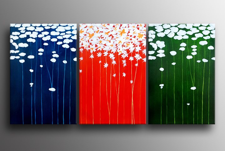 B264 - 72" FRAMED ORIGINAL MODERN ABSTRACT ART OIL PAINTING
