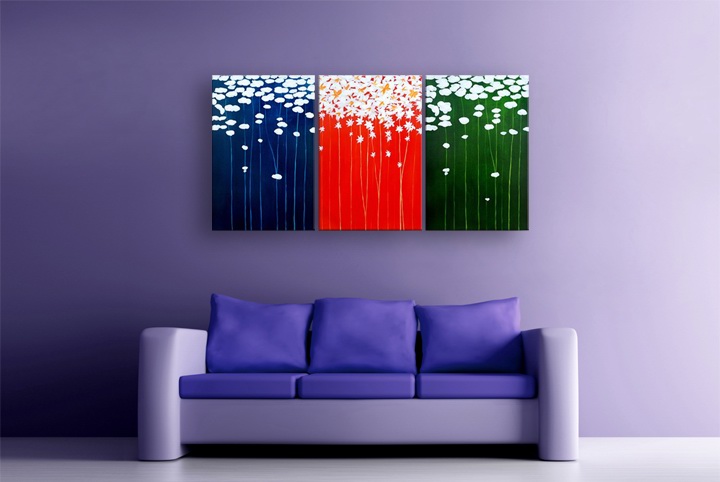 B264 - 72" FRAMED ORIGINAL MODERN ABSTRACT ART OIL PAINTING