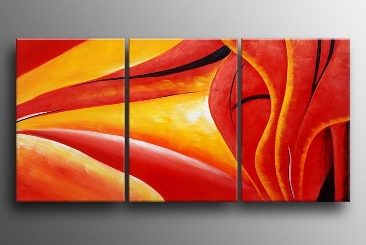 B266 - 72" FRAMED ORIGINAL MODERN ABSTRACT ART OIL PAINTING