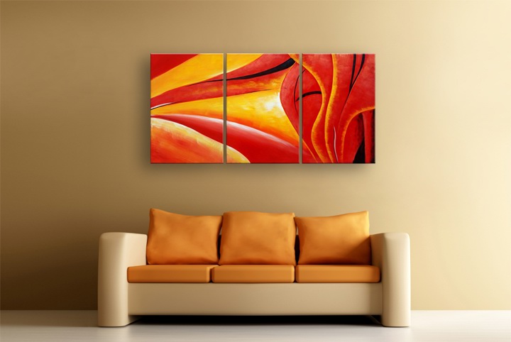 B266 - 72" FRAMED ORIGINAL MODERN ABSTRACT ART OIL PAINTING