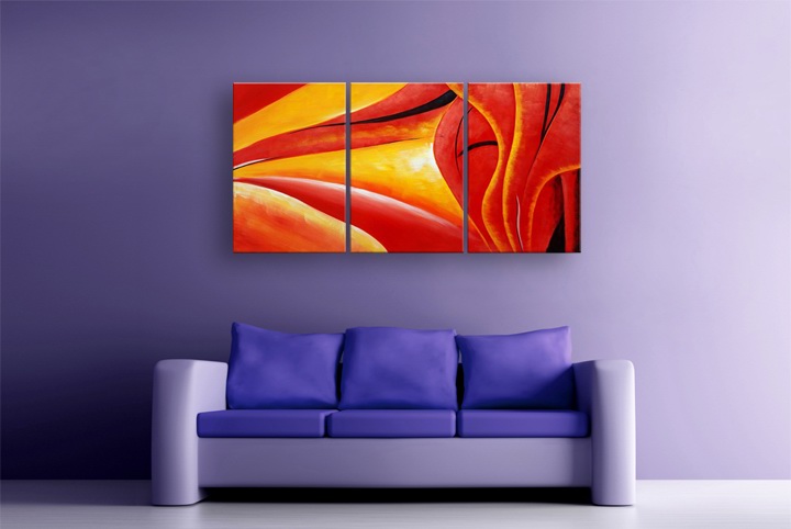 B266 - 72" FRAMED ORIGINAL MODERN ABSTRACT ART OIL PAINTING