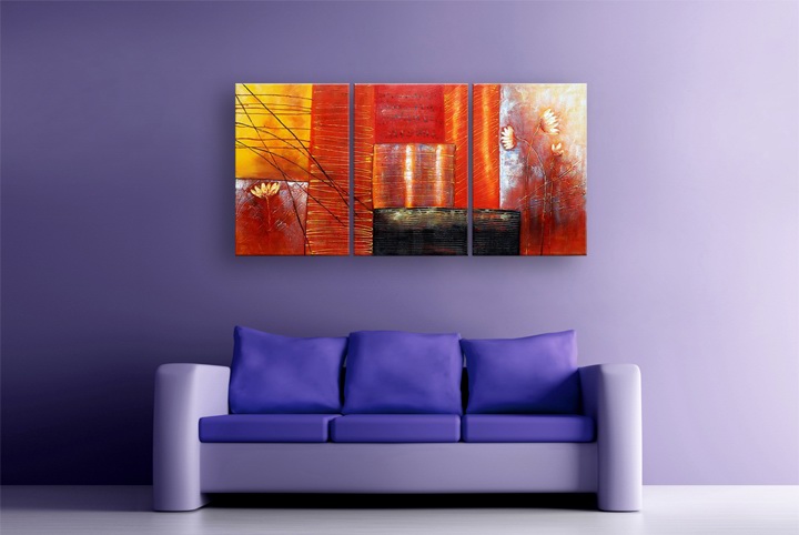 B268 - 72" FRAMED ORIGINAL MODERN ABSTRACT ART OIL PAINTING
