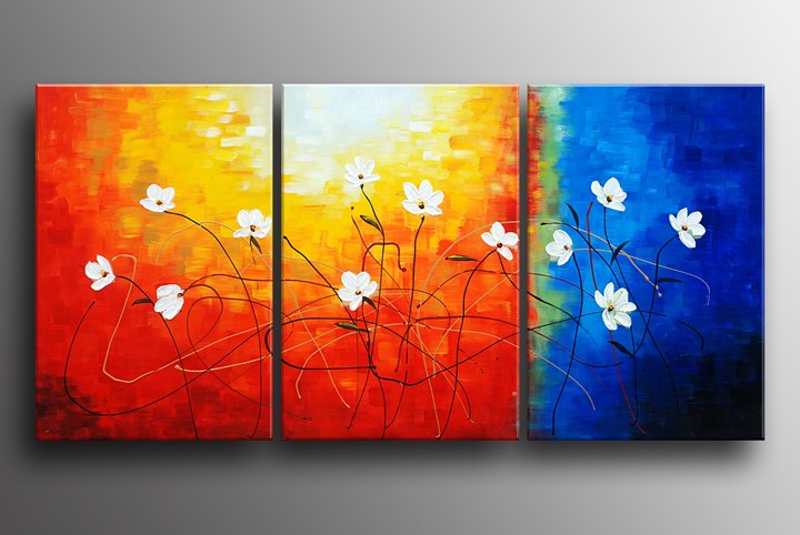 B271 - 72" FRAMED ORIGINAL MODERN ABSTRACT ART OIL PAINTING