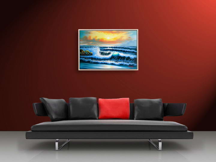 D037 - 37" FRAMED vincent van gogh sunflowers Art OIL PAINTING