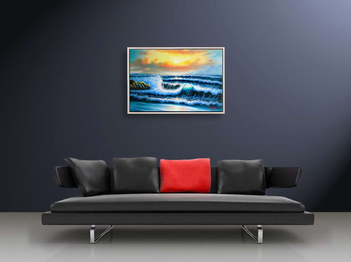 D037 - 37" FRAMED vincent van gogh sunflowers Art OIL PAINTING