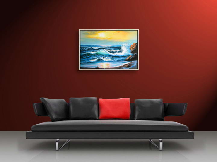D043 - 37" FRAMED vincent van gogh sunflowers Art OIL PAINTING