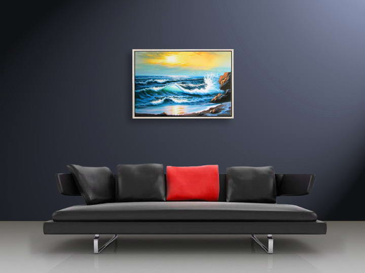 D043 - 37" FRAMED vincent van gogh sunflowers Art OIL PAINTING
