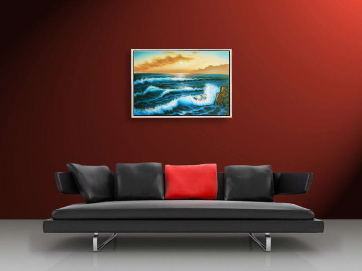 D048 - 37" FRAMED vincent van gogh sunflowers Art OIL PAINTING