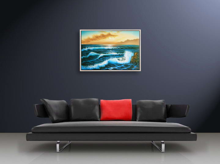 D048 - 37" FRAMED vincent van gogh sunflowers Art OIL PAINTING
