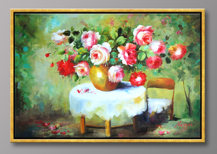D096 - 37" FRAMED vincent van gogh sunflowers Art OIL PAINTING