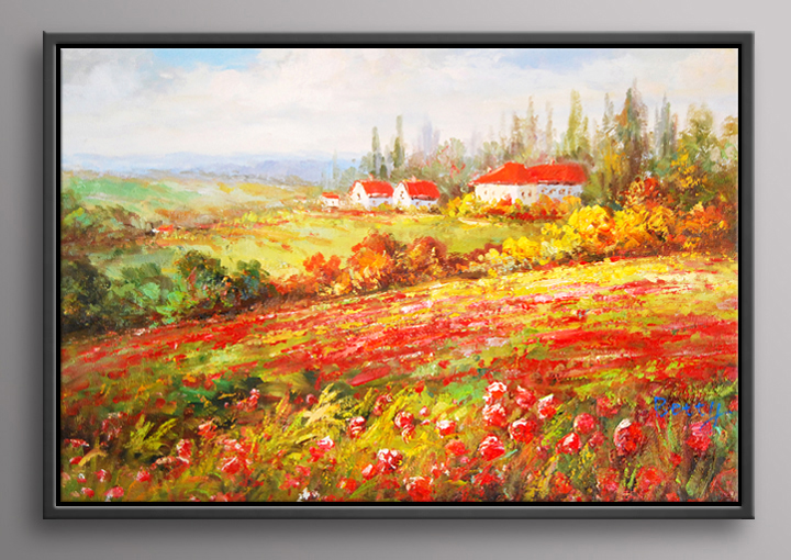 D209 - 37" FRAMED vincent van gogh sunflowers Art OIL PAINTING