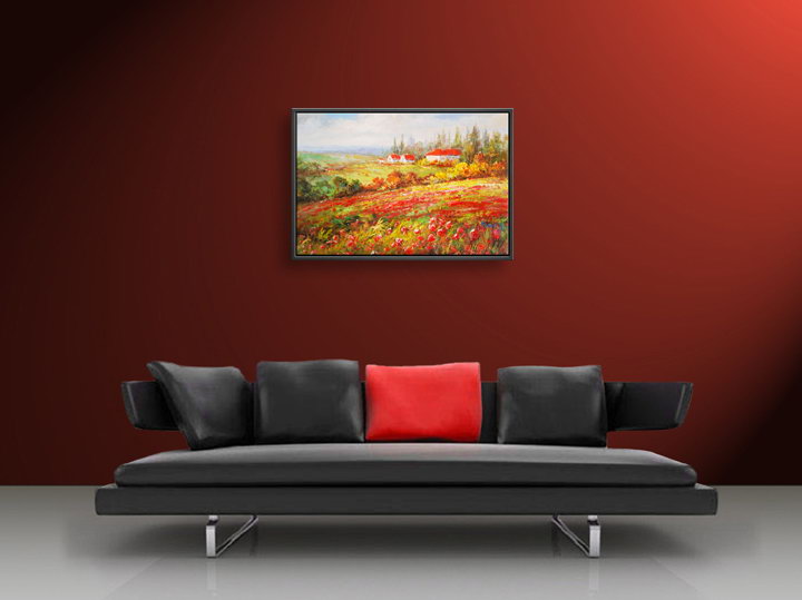 D209 - 37" FRAMED vincent van gogh sunflowers Art OIL PAINTING