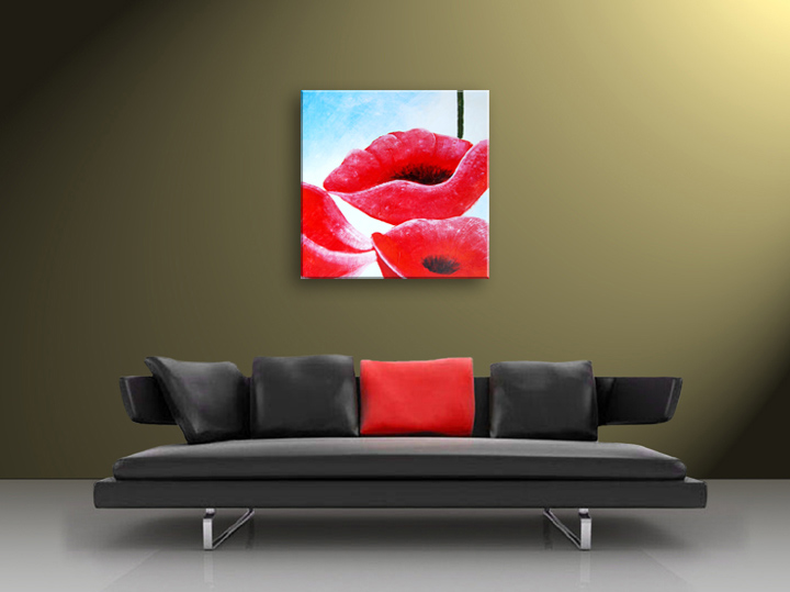D459 - 32x32" FRAMED ABSTRACT MODERN SQUARE FINE ART OIL PAINTING