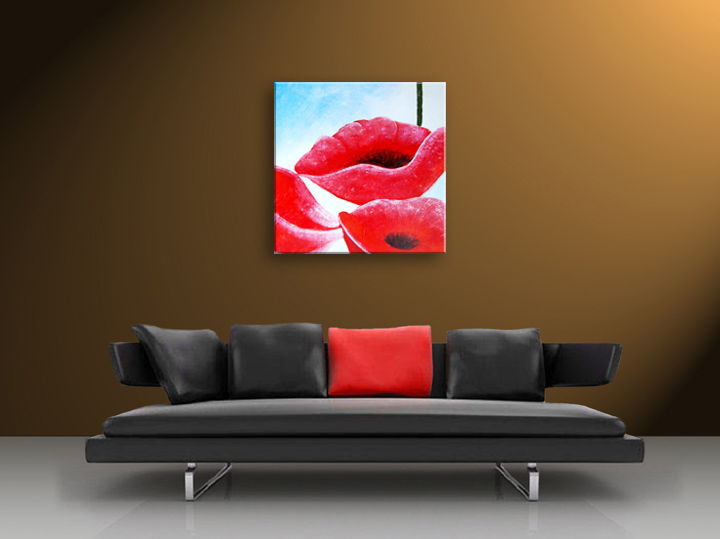 D459 - 32x32" FRAMED ABSTRACT MODERN SQUARE FINE ART OIL PAINTING