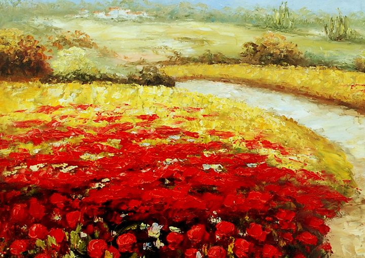 D7 - 60" FRAMED ORIGINAL MODERN ABSTRACT ART OIL PAINTING