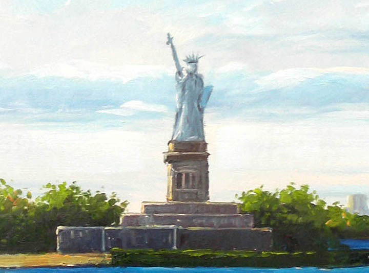 FB2068 - 25x37" FRAMED ORIGINAL ART Landscape OIL PAINTING