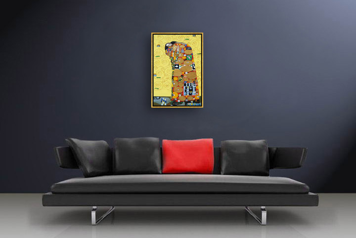H5 - 37" HAND PAINTED Human body art Stunning ART OIL PAINTING