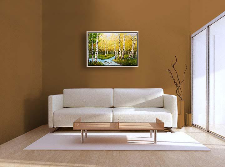 HB2040 - 25x37" FRAMED ORIGINAL ART Landscape OIL PAINTING