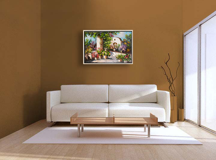 HB2089 - 25x37" FRAMED MODERN ABSTRACT Animals ART OIL PAINTING