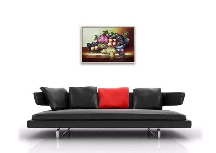 HB2117 - 25x37" FRAMED ABSTRACT MODERN ART Landscape OIL PAINTING