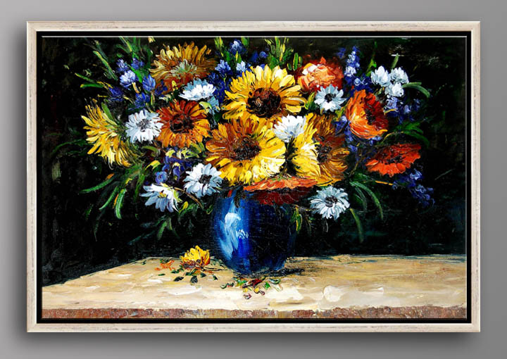 HB2245 - 25x37" FRAMED ORIGINAL ART Landscape OIL PAINTING