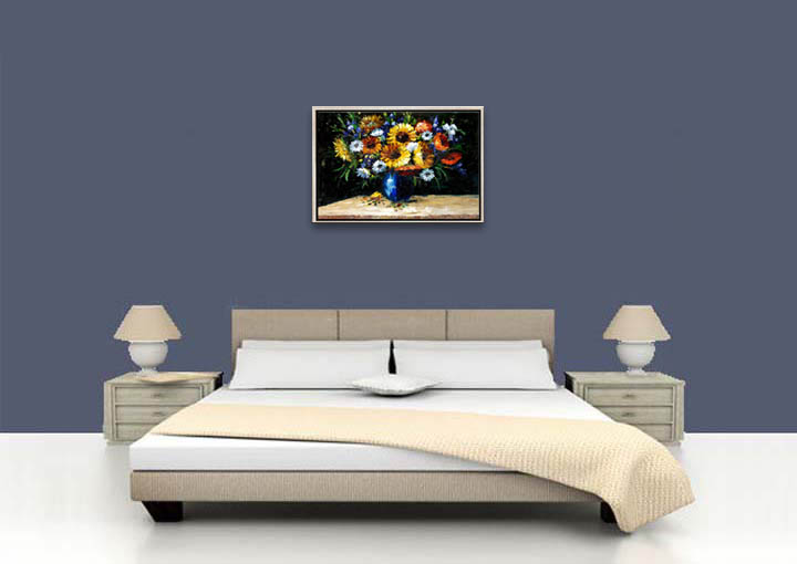 HB2245 - 25x37" FRAMED ORIGINAL ART Landscape OIL PAINTING
