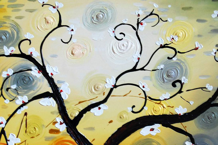 K31 - 24x36" ORIGINAL ABSTRACT MODERN ART Palette Knife Oil Painting
