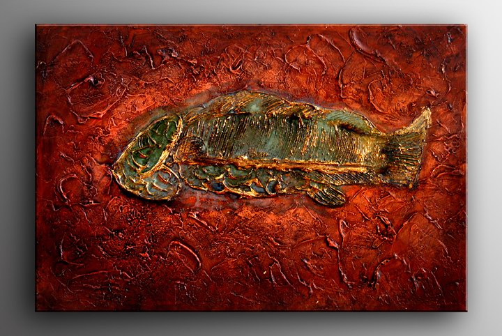 K37 - 24x36" ORIGINAL ABSTRACT MODERN ART Palette Knife Oil Painting