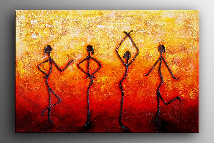 K38 - 24x36" ORIGINAL ABSTRACT MODERN ART Palette Knife Oil Painting