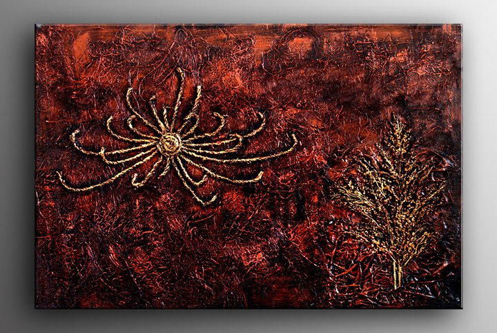 K39 - 24x36" ORIGINAL ABSTRACT MODERN ART Palette Knife Oil Painting