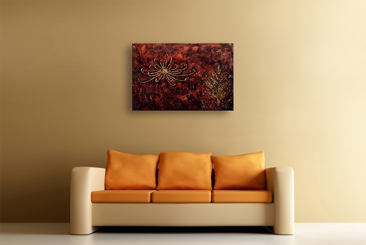 K39 - 24x36" ORIGINAL ABSTRACT MODERN ART Palette Knife Oil Painting