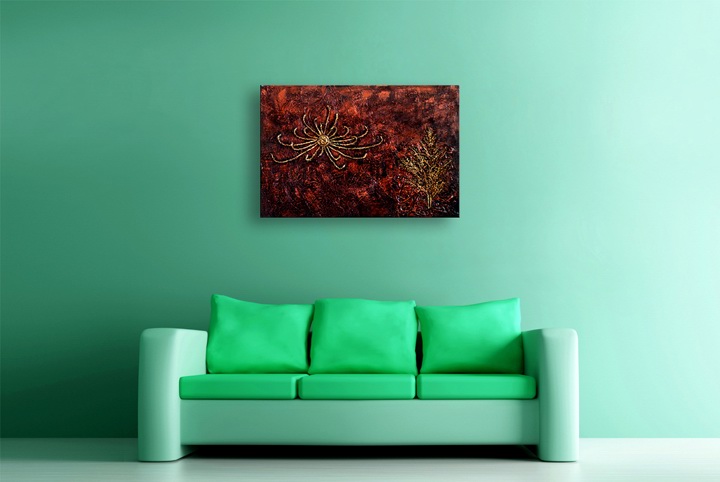 K39 - 24x36" ORIGINAL ABSTRACT MODERN ART Palette Knife Oil Painting