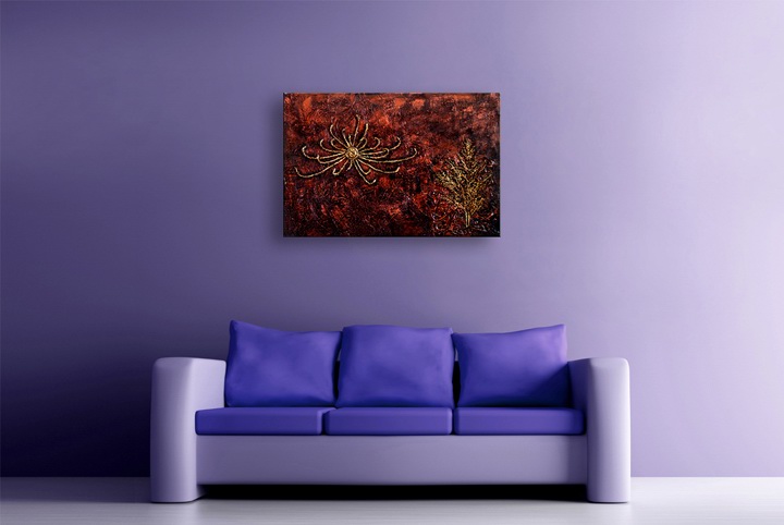 K39 - 24x36" ORIGINAL ABSTRACT MODERN ART Palette Knife Oil Painting